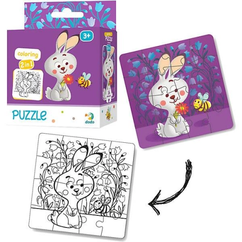 Puzzle Kolorowanka Zajączek 300121